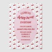 Cherry Sweet Birthday Vellum Uitnodigingen (Voorkant)