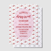 Cherry Sweet Birthday Vellum Uitnodigingen (Offset (Uitnodiging))