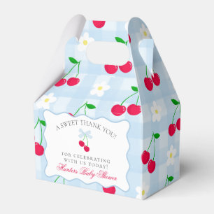 Cherry Sweet Blue Coquette Baby shower Favoriete B Bedankdoosjes