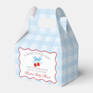 Cherry Sweet Blue Coquette Baby shower Favoriete B Bedankdoosjes