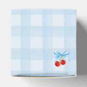 Cherry Sweet Blue Coquette Baby shower Favoriete D Bedankdoosjes (Bovenkant)