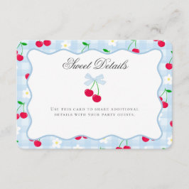 Cherry Sweet Blue Coquette Bow Details Kaart invoe