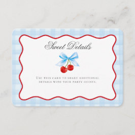 Cherry Sweet Blue Coquette Bow Details Kaart invoe