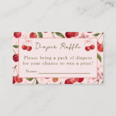 Cherry Sweet - Diaper Raffle Card Informatiekaartje (Voorkant)