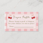 Cherry Sweet - Diaper Raffle Card Informatiekaartje (Voorkant)