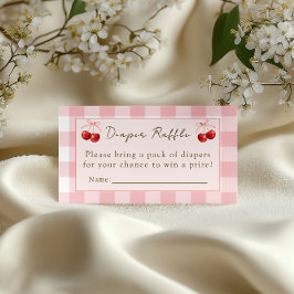 Cherry Sweet - Diaper Raffle Card Informatiekaartje