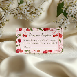 Cherry Sweet - Diaper Raffle Card Informatiekaartje