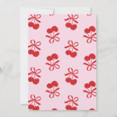 Cherry Sweet Elegant Hand getrokken Baby Girl Douc Kaart (Achterkant)