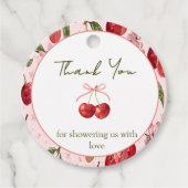 Cherry Sweet Favor Tag Bedankjes Labels (Voorkant)