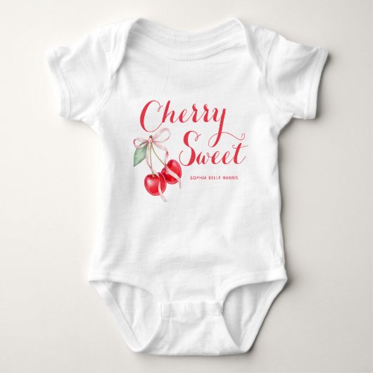 Cherry Sweet gepersonaliseerd Romper (Voorkant)