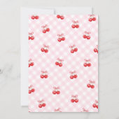 Cherry Sweet Girl Verjaardagsfeestje Kaart (Achterkant)