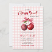 Cherry Sweet is onderweg naar Baby shower Kaart (Voorkant)