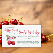 Cherry Sweet Pink Bow Boek voor Baby shower Game Informatiekaartje
