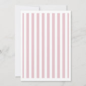 Cherry Sweet Pink Bow Girl 1st Birthday Kaart (Achterkant)