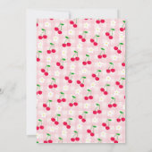 Cherry Sweet Pink Coquette Advies voor Baby Kaart (Achterkant)