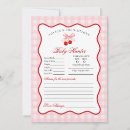 Cherry Sweet Pink Coquette Advies voor Baby Kaart
