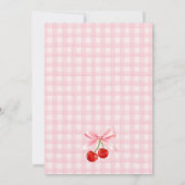Cherry Sweet Pink Coquette Advies voor Baby Kaart (Achterkant)