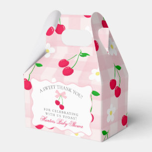 Cherry Sweet Pink Coquette Baby shower Favoriete B Bedankdoosjes