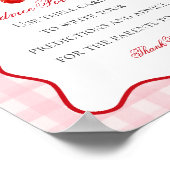 Cherry Sweet Pink Coquette Boog Advies voor Baby Poster (Hoek)