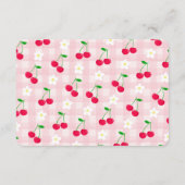 Cherry Sweet Pink Coquette Bow Deel een Recept Kaa Informatiekaartje (Achterkant)