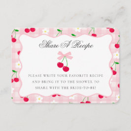 Cherry Sweet Pink Coquette Bow Deel een Recept Kaa Informatiekaartje