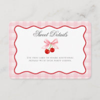Cherry Sweet Pink Coquette Bow Details Kaart invoe