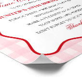 Cherry Sweet Pink Coquette Bow Gingha Time Capsule Poster (Hoek)