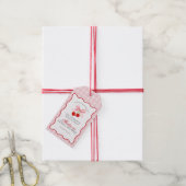 Cherry Sweet Pink Coquette Bow Vrijgezellenfeest F Cadeaulabel (Met Touw)