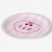Cherry Sweet Pink Vrijgezellenfeest servetten Papieren Bordje (Gekanteld)