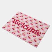 Cherry Sweet Preppy Roze en Rood Tiener Kinder Mei Deurmat (Schuin)