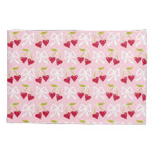 Cherry Sweet Preppy Roze en Rood Tiener Kinder Mei Kussensloop (Achterkant)