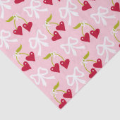 Cherry Sweet Preppy Roze en Rood Tiener Kinder Mei Tissuepapier (Detail)