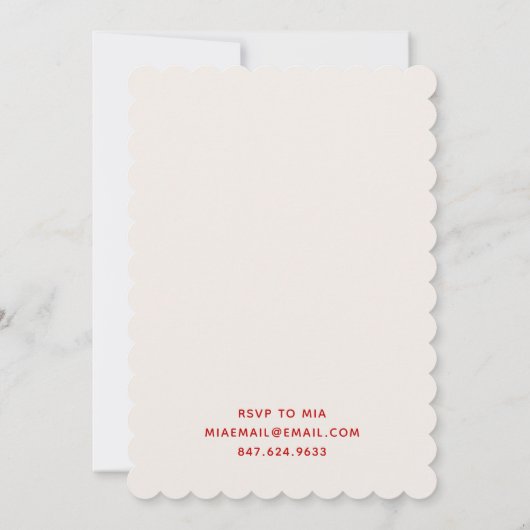 Cherry Sweet Red Bows Bachelorette uitnodiging (Achterkant)