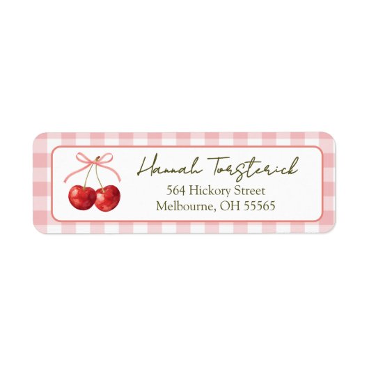 Cherry Sweet retouradreslabel Etiket (Voorkant)