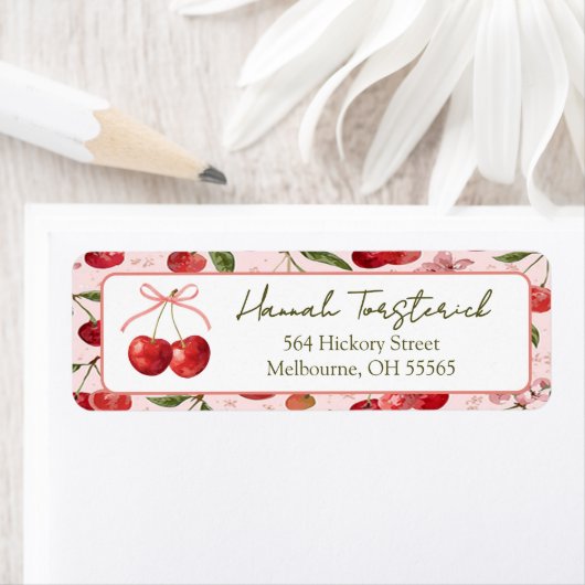 Cherry Sweet return address label (Insitu)
