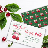 Cherry Sweet Roze Bow Meisje Baby shower Spel Luie Informatiekaartje