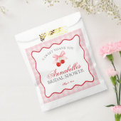 Cherry Sweet Roze Coquette Bruidsfeest Dessert Bedankzakje (Gezegeld)