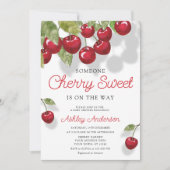 Cherry Sweet Theme Baby shower Kaart (Voorkant)