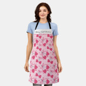 Cherry Sweet Valentine Apron | Editable Cute Cherr Schort (Gedragen)