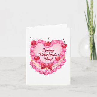Cherry Sweet Valentine Cake Greeting Card Kaart
