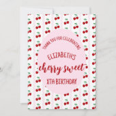 Cherry Sweet Verjaardag Bedankkaart (Voorkant)