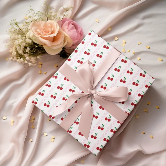 Cherry Sweet Verjaardag Cadeaupapier