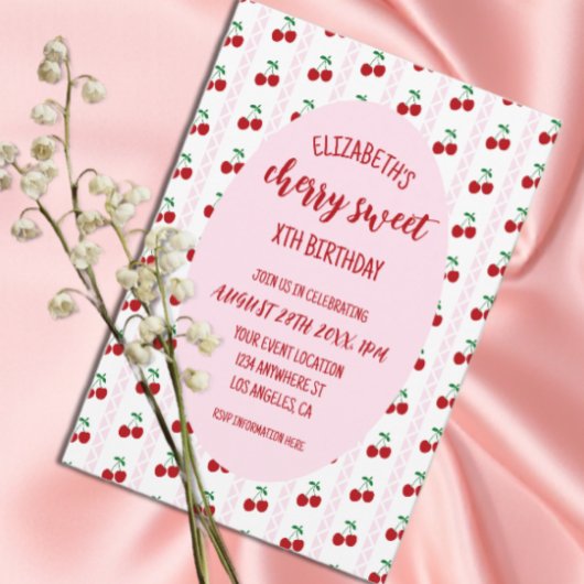 Cherry Sweet Verjaardag Kaart