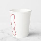 Cherry Sweet verjaardag Pink Bow Gingham Papieren Bekers (Links)