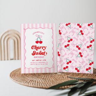 Cherry Sweet Verjaardag Uitnodiging