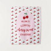 Cherry Sweet Verjaardag Wandkleed (Voorkant)