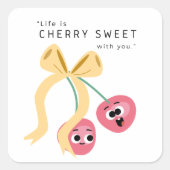 CHERRY SWEET VIERKANTE STICKER (Voorkant)