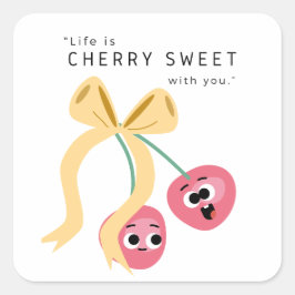 CHERRY SWEET VIERKANTE STICKER