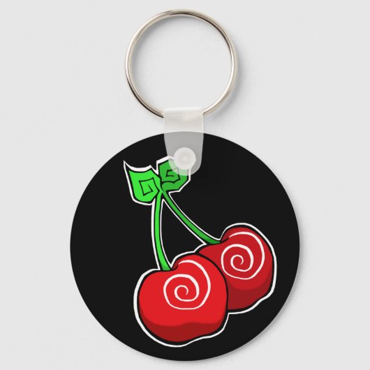 Cherry Swirl Keyring Sleutelhanger (Voorkant)