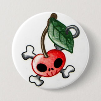 Cherry Tattoo Ronde Button 7,6 Cm
